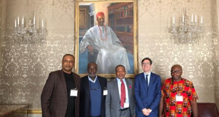 Welcoming in-coming Imo State Governor to Marlborough House, April 2019