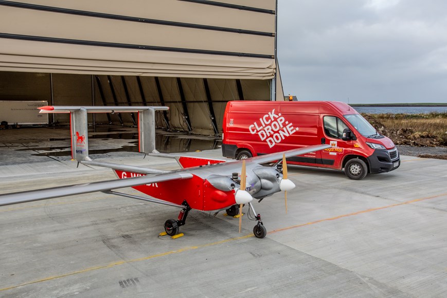 Countdown to COP – Royal Mail trials delivering 100% of remote community’s mail by lower emission drone