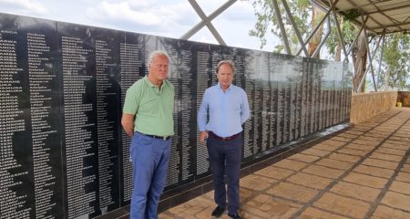 CWEIC Chairman and Deputy Chairman pay Respects at Auca Genocide Memorial Site in Kigali