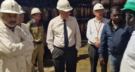 Lord Marland visits Kakira Sugar Factory owned by the Madhvani Group in Jinja, Uganda