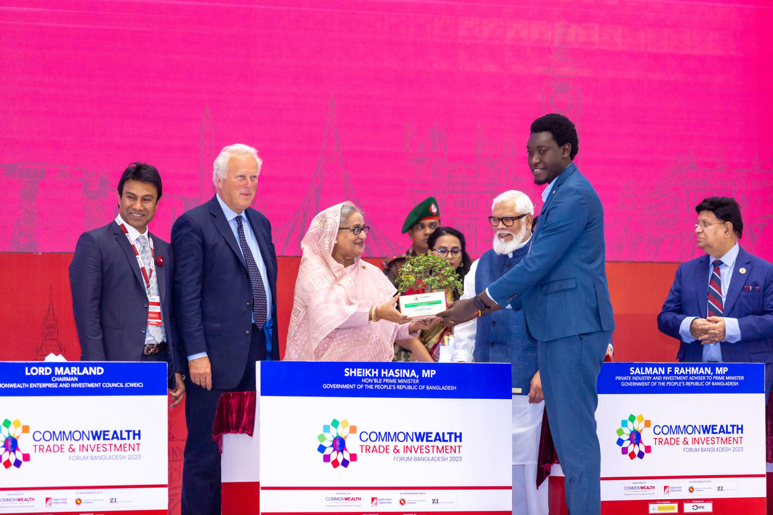 2nd Annual Commonwealth-Bangladesh Bangabandhu Sheikh Mujibur Rahman Green Investment Award presented to Eco Brix at Commonwealth Trade and Investment Forum