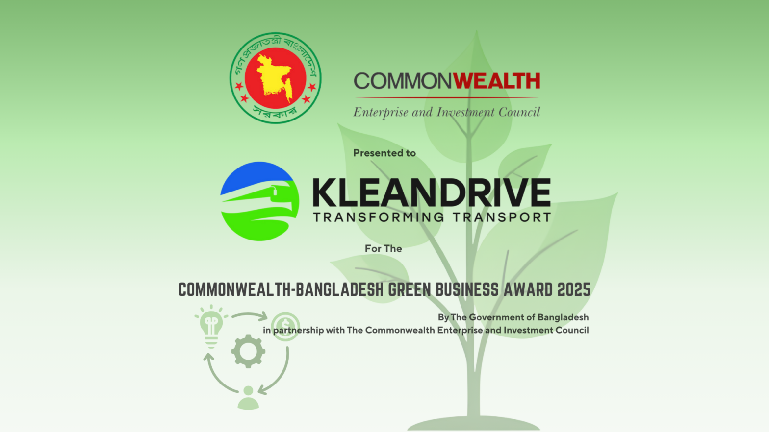 KleanDrive Wins Bangladesh Green Award for Leadership In Clean Transport Innovation